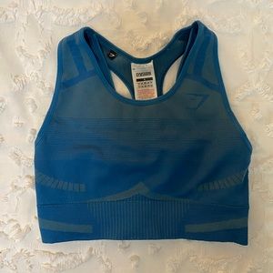 BLUE GYMSHARK SPORTS BRA